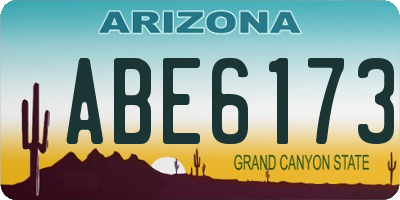AZ license plate ABE6173