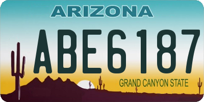 AZ license plate ABE6187