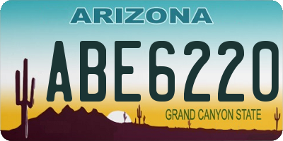 AZ license plate ABE6220