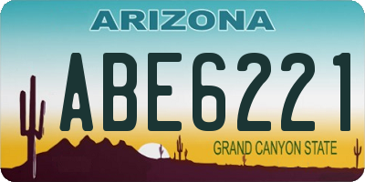 AZ license plate ABE6221