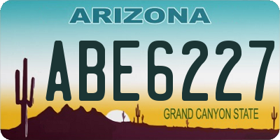 AZ license plate ABE6227