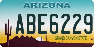 AZ license plate ABE6229