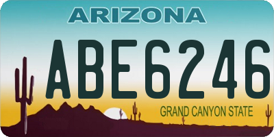 AZ license plate ABE6246