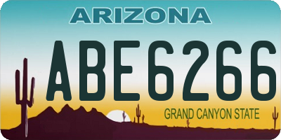 AZ license plate ABE6266