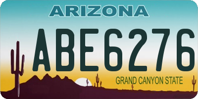 AZ license plate ABE6276
