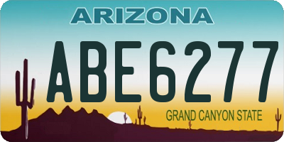 AZ license plate ABE6277