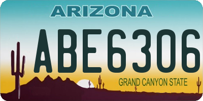 AZ license plate ABE6306