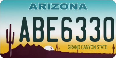 AZ license plate ABE6330
