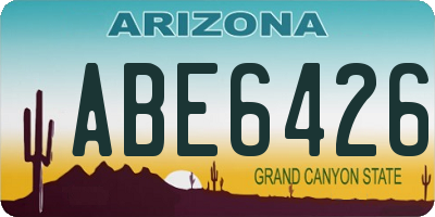 AZ license plate ABE6426