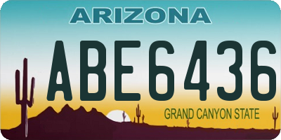 AZ license plate ABE6436