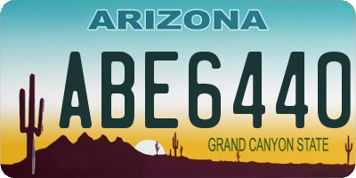 AZ license plate ABE6440