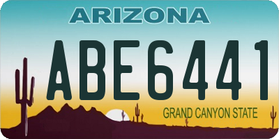 AZ license plate ABE6441