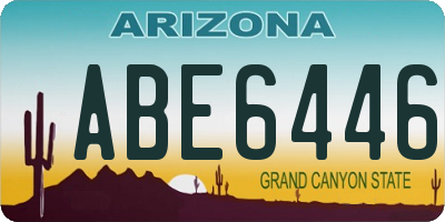 AZ license plate ABE6446