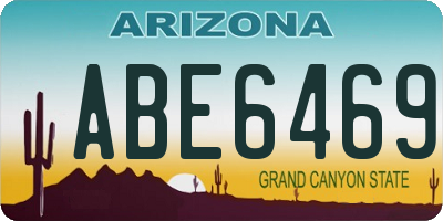 AZ license plate ABE6469