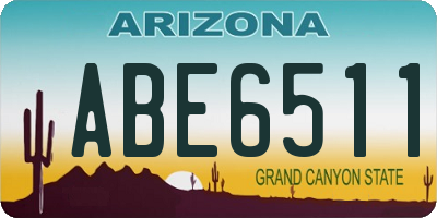 AZ license plate ABE6511