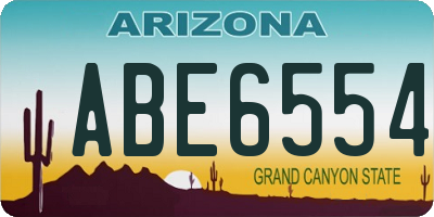 AZ license plate ABE6554