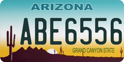 AZ license plate ABE6556