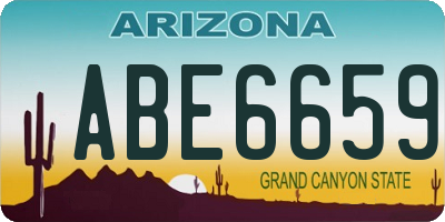 AZ license plate ABE6659