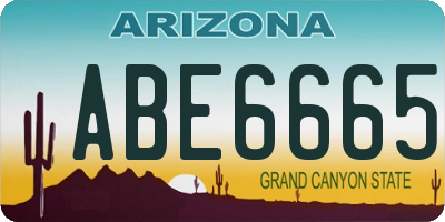 AZ license plate ABE6665