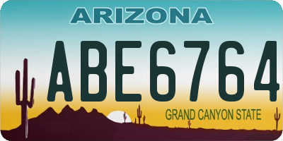 AZ license plate ABE6764