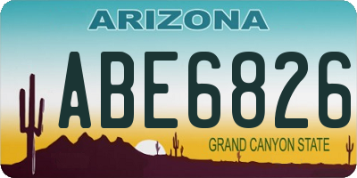 AZ license plate ABE6826