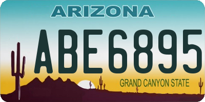 AZ license plate ABE6895
