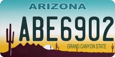 AZ license plate ABE6902