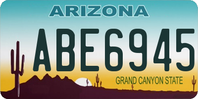 AZ license plate ABE6945