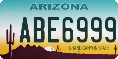 AZ license plate ABE6999