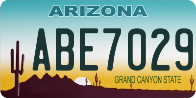 AZ license plate ABE7029