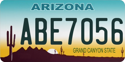 AZ license plate ABE7056
