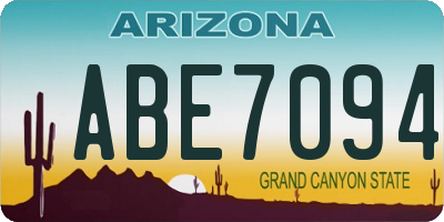 AZ license plate ABE7094