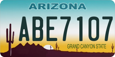 AZ license plate ABE7107