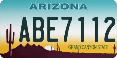 AZ license plate ABE7112