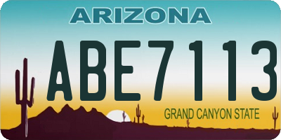 AZ license plate ABE7113