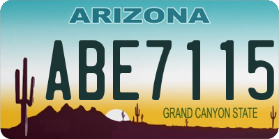 AZ license plate ABE7115