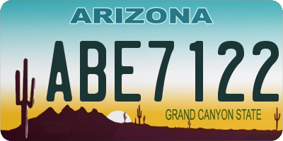 AZ license plate ABE7122