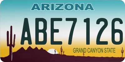 AZ license plate ABE7126