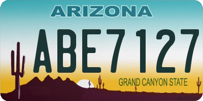 AZ license plate ABE7127
