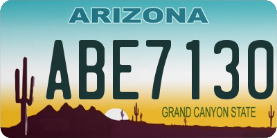 AZ license plate ABE7130