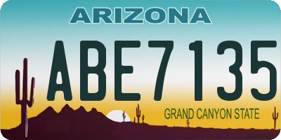 AZ license plate ABE7135
