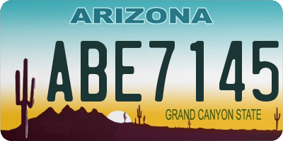 AZ license plate ABE7145