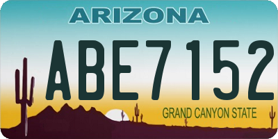 AZ license plate ABE7152