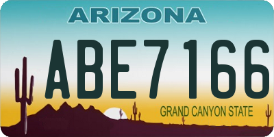 AZ license plate ABE7166