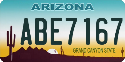 AZ license plate ABE7167