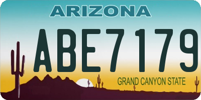 AZ license plate ABE7179