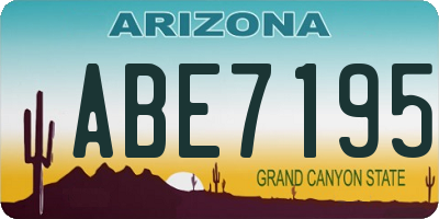 AZ license plate ABE7195