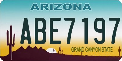 AZ license plate ABE7197
