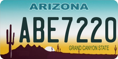 AZ license plate ABE7220