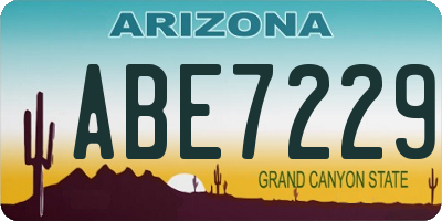 AZ license plate ABE7229